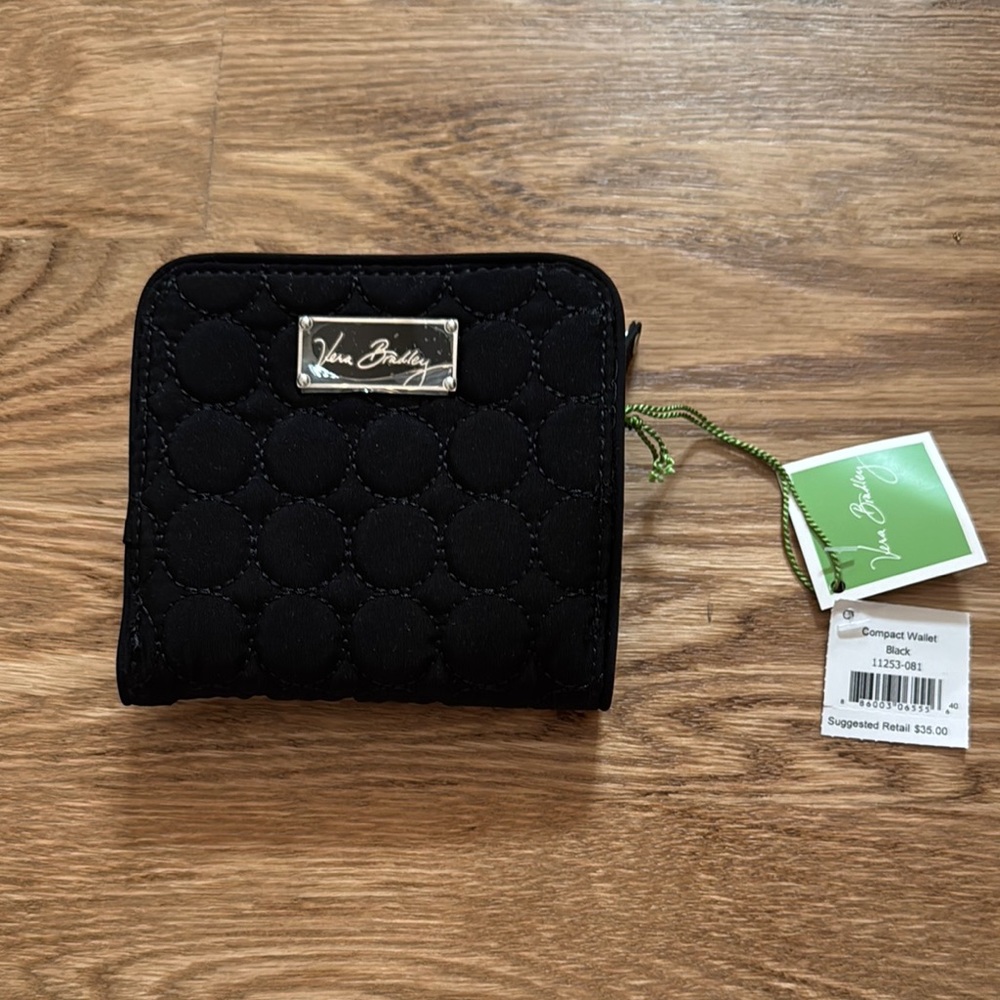 Vera Bradley Black Minimalist Wallet